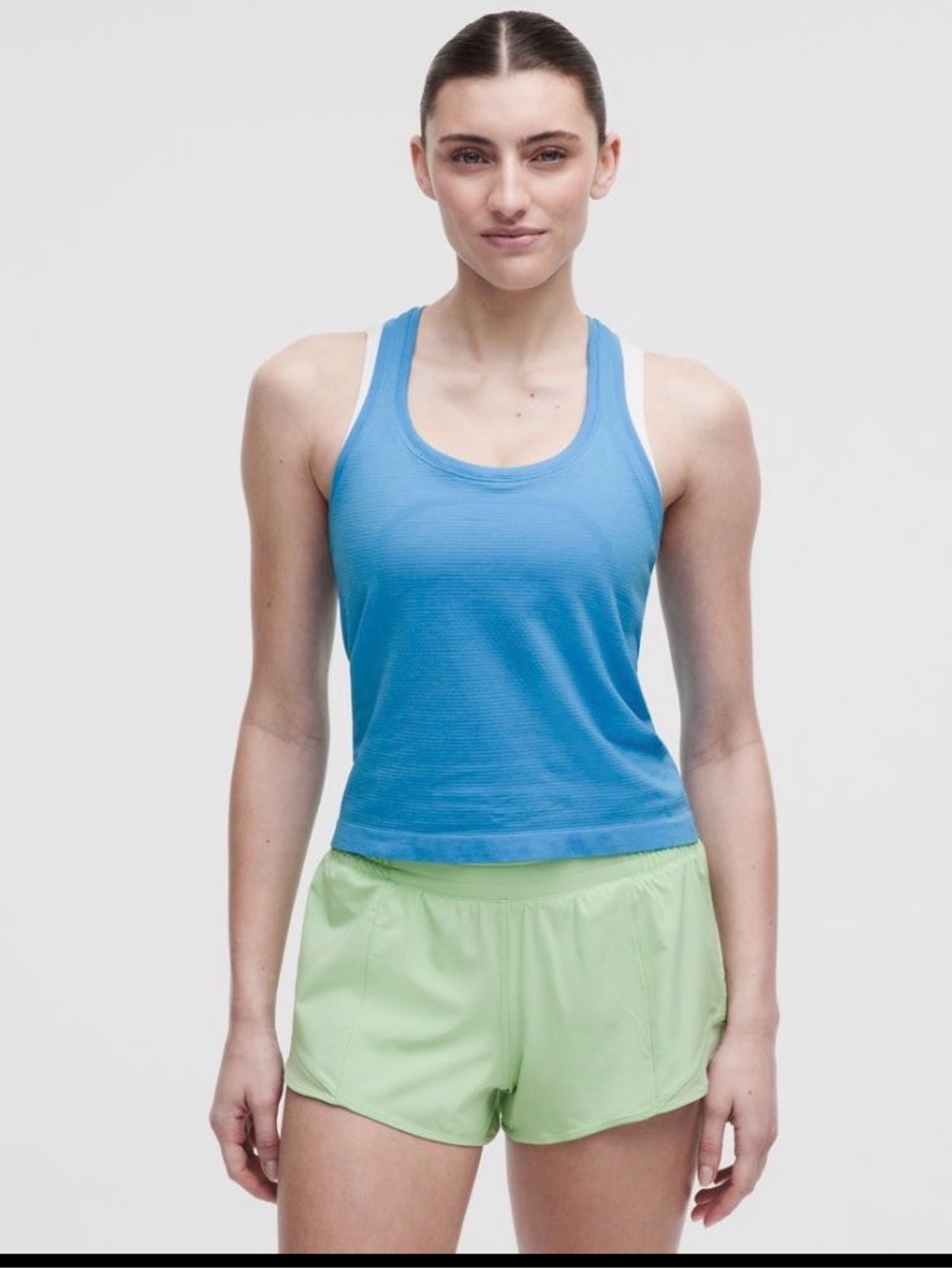 Lululemon Swiftly Tech Racerback Tank Crop Waist Length Size 8 Like New